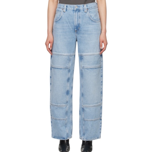 Agolde Denim - AGOLDE “Tanis” Wide Leg Utility Jean “conflict” blue NEW NWT 26